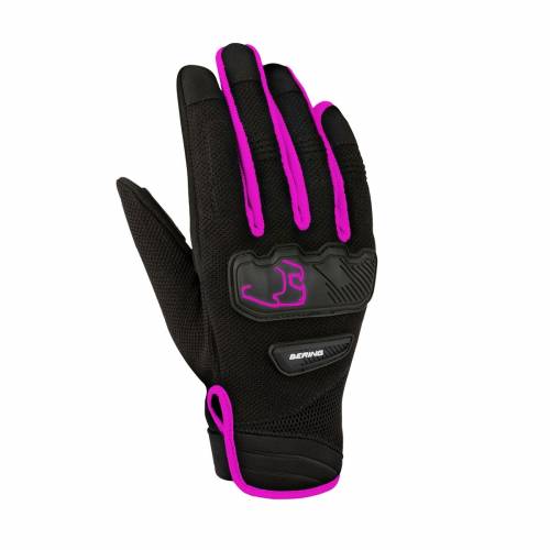 Mănuși Moto Damă din Textil BERING LADY YORK · Negru / Roz 