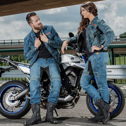 Blugi Moto cu Kevlar TRILOBITE PARADO Short · Albastru 