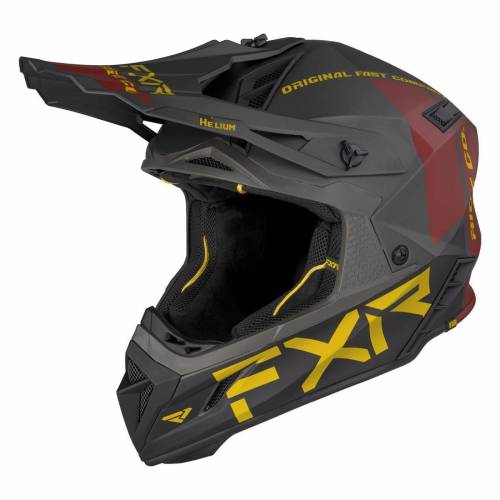 Cască Enduro - Cross FXR HELIUM RIDE CO 21 · Gri / Auriu / Roșu