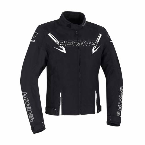 Geacă Moto din Textil BERING MACEO · Negru / Alb 