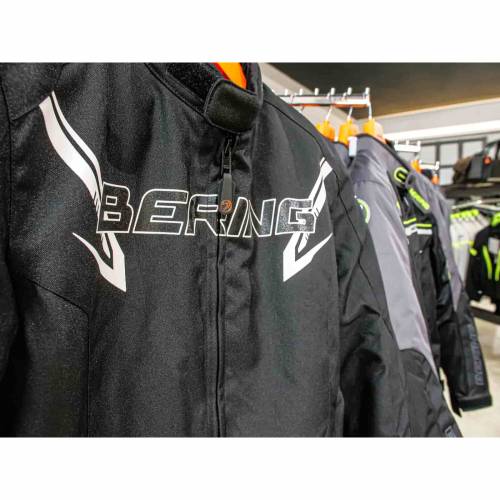 Geacă Moto din Textil BERING MACEO · Negru / Alb 