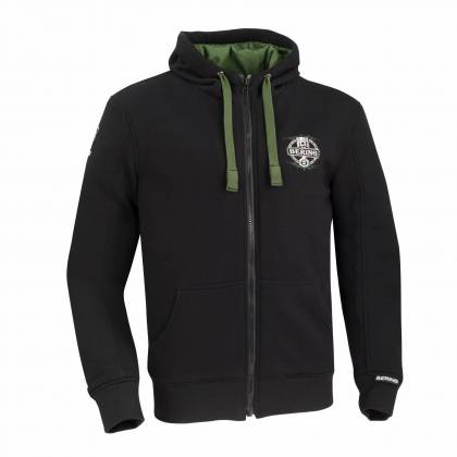 Hanorac Moto cu Protecții & Kevlar BERING HOODIZ · Negru / Kaki