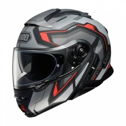 Cască Moto Flip-Up SHOEI NEOTEC-II RESPECT TC-5 · Negru / Gri / Roșu