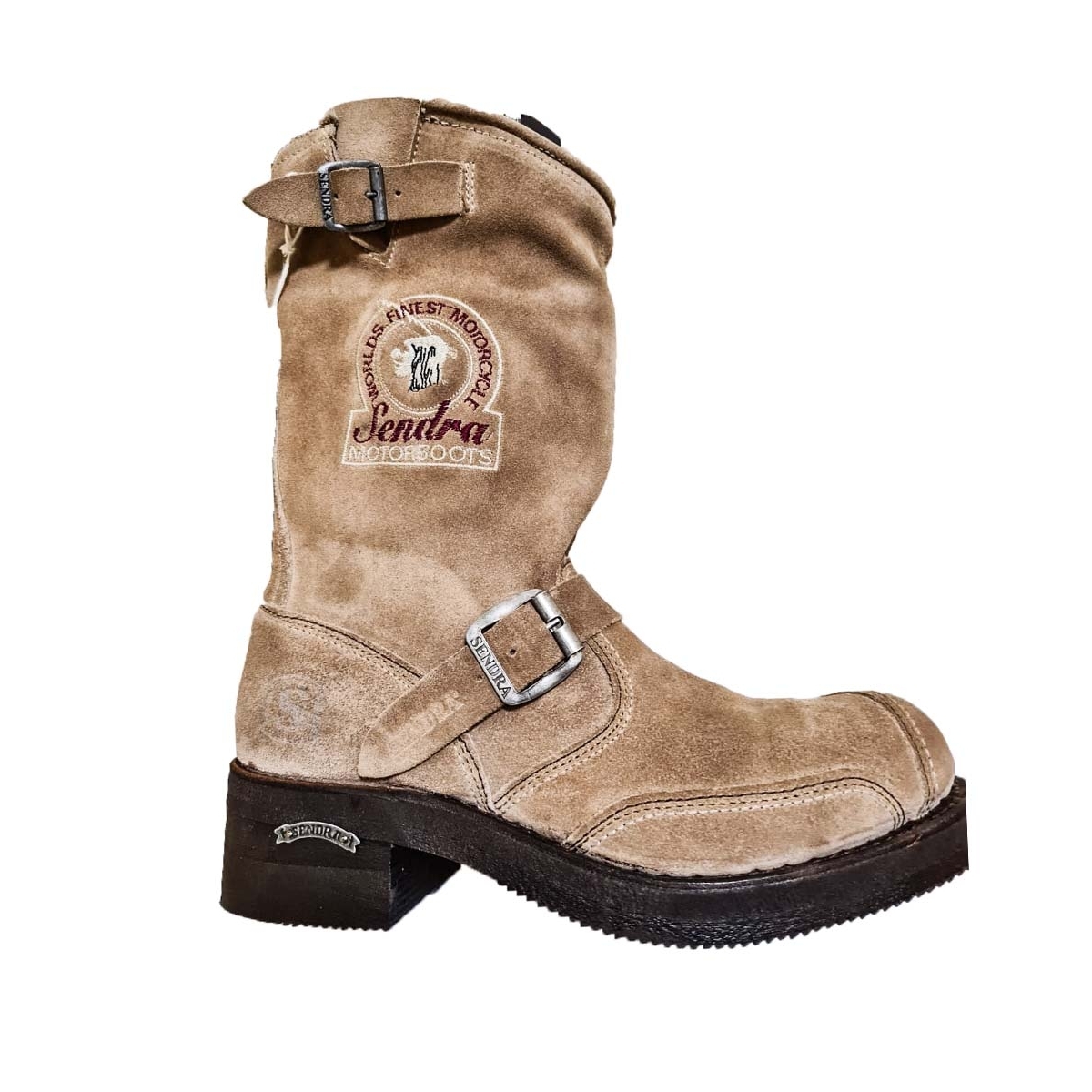 Cizme Moto Chopper din Piele Naturală SENDRA BOOTS 3565 Seraje Natural 