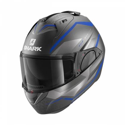 Cască Moto Modulară SHARK EVO ES YARI · Gri / Albastru Mat