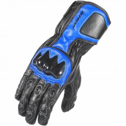 Mănuși Moto din Piele SHOX TRACK · Albastru / Negru