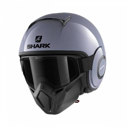 Cască Moto Open Face SHARK STREET DRAK BLANK · Gri