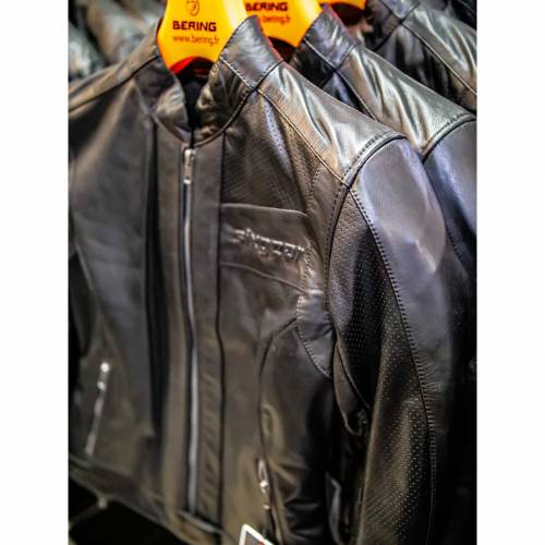 Geacă Moto Damă din Piele Naturală Perforată SIXGEAR MILA AIR · Negru 