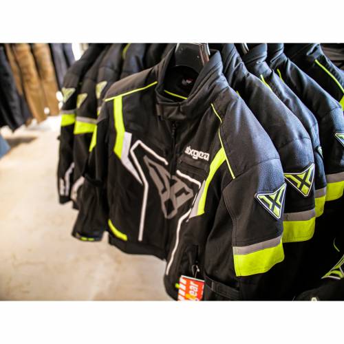 Geacă Moto din Textil SIXGEAR RIOT · Negru / Verde Fluo 