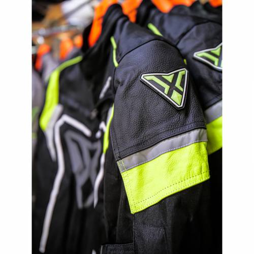 Geacă Moto din Textil SIXGEAR RIOT · Negru / Verde Fluo 