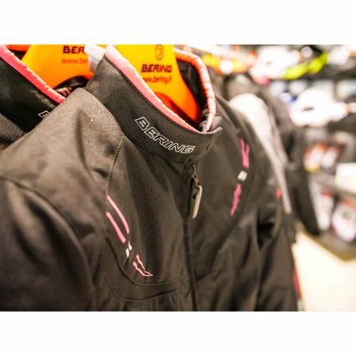 Geacă Moto Damă din Textil BERING LADY PARADISE · Negru / Roz 