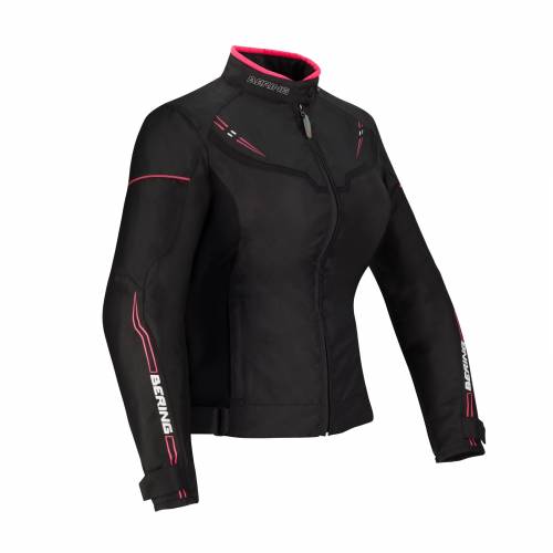 Geacă Moto Damă din Textil BERING LADY PARADISE · Negru / Roz 