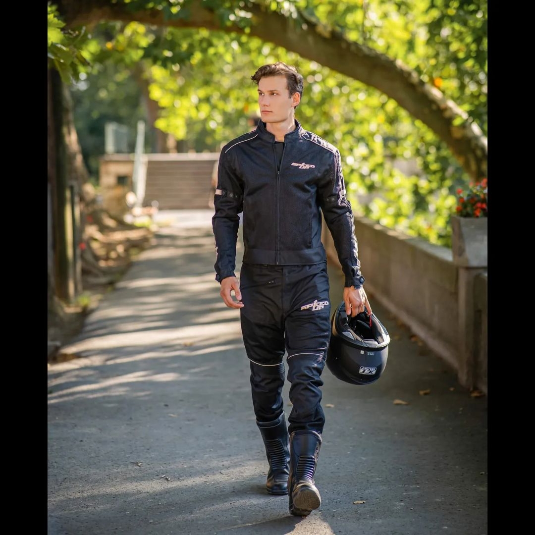 Geacă Moto de Vară din Textil SPEED UP ENTER · Negru 