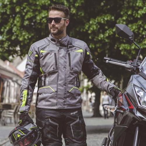 Pantaloni Moto din Textil SIXGEAR REVO · Negru 