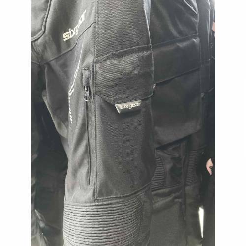 Pantaloni Moto din Textil SIXGEAR REVO · Negru 