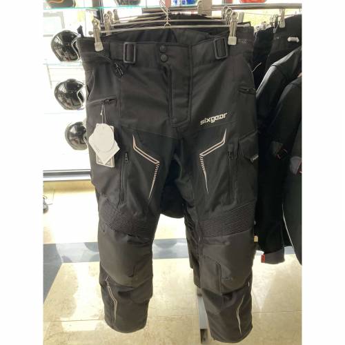 Pantaloni Moto din Textil SIXGEAR REVO · Negru 