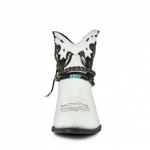 Botine Cowboy Damă SENDRA BOOTS 15107 Debora Baltoro Blanco - Cracked Foxil · Alb 