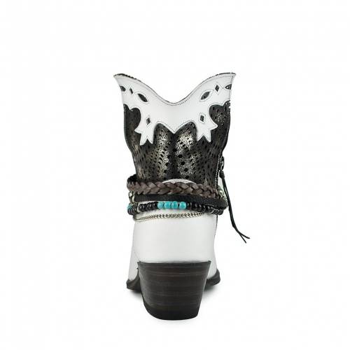 Botine Cowboy Damă SENDRA BOOTS 15107 Debora Baltoro Blanco - Cracked Foxil · Alb 