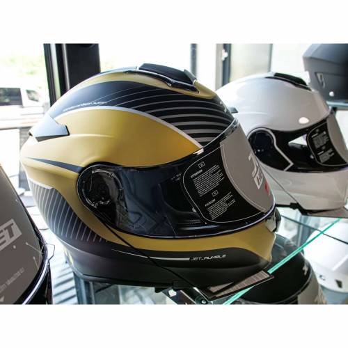 Cască Moto Flip-Up JET RUMBLE Scorpion · Galben / Negru 