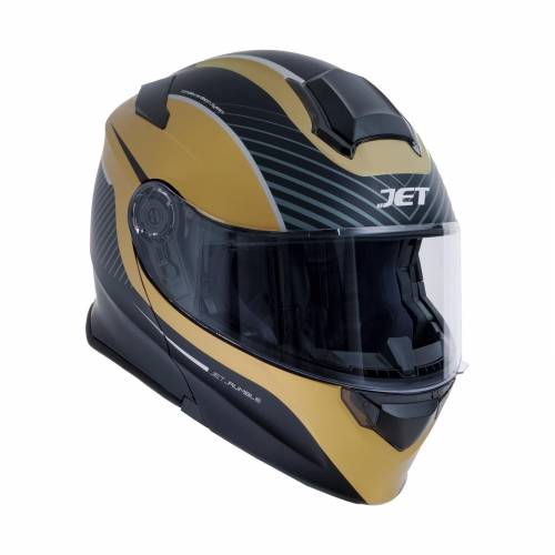Cască Moto Flip-Up JET RUMBLE Scorpion · Galben / Negru 