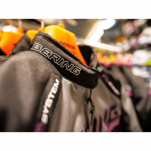 Geacă Moto Damă din Textil BERING LADY BARIO · Roz / Negru 