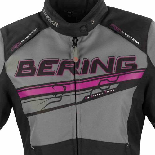 Geacă Moto Damă din Textil BERING LADY BARIO · Roz / Negru 