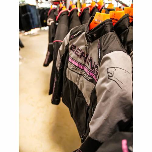 Geacă Moto Damă din Textil BERING LADY BARIO · Roz / Negru 