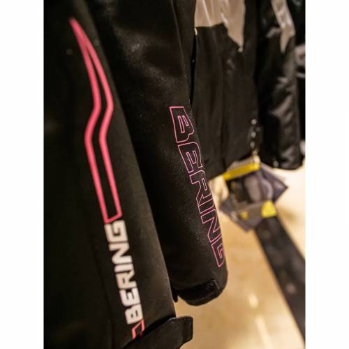 Geacă Moto Damă din Textil BERING LADY BARIO · Roz / Negru 