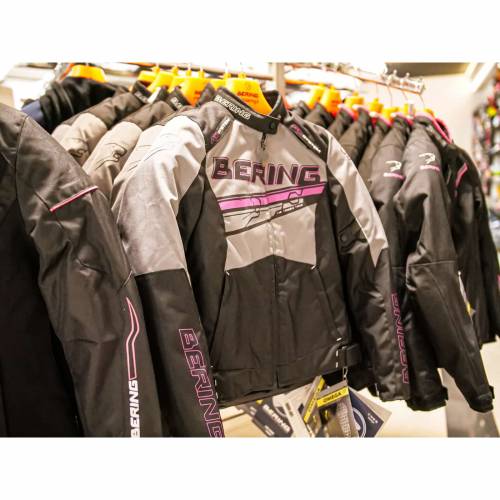 Geacă Moto Damă din Textil BERING LADY BARIO · Roz / Negru 