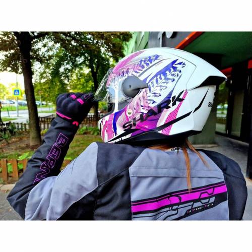 Geacă Moto Damă din Textil BERING LADY BARIO · Roz / Negru 