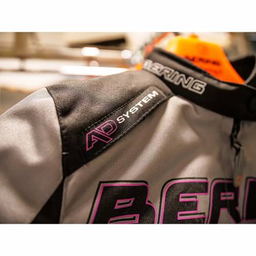 Geacă Moto Damă din Textil BERING LADY BARIO · Roz / Negru 