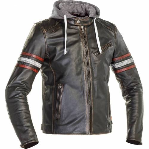 Geacă Moto din Piele & Textil RICHA TOULON 2 Mărimi Extra · Negru / Roșu / Gri