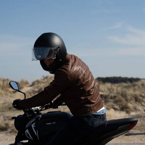 Geacă Moto din Piele RICHA DAYTONA 2 Mărimi Extra · Maro 