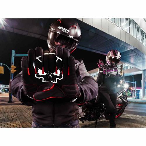 Mănuși Moto din Textil BERING WALSHE · Negru / Alb 