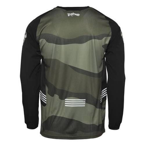 Tricou Enduro - Cross THOR TERRAIN Camo · Negru / Verde 