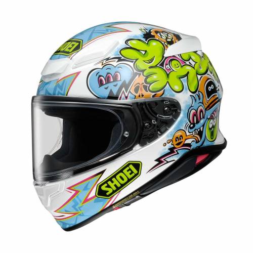 Cască Moto Integrală SHOEI NXR2 Mural TC-10 · Alb / Albastru / Verde 