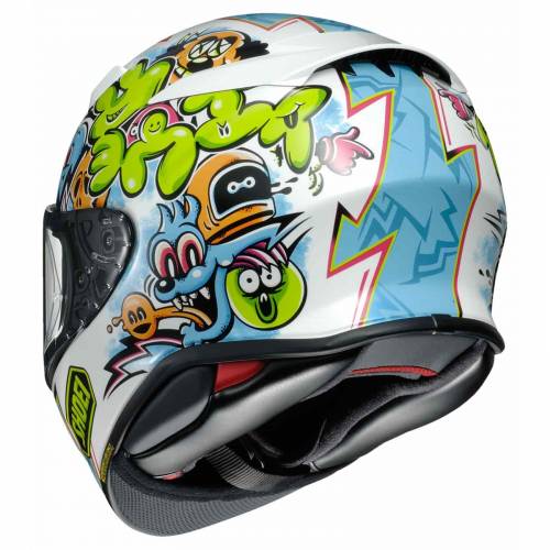 Cască Moto Integrală SHOEI NXR2 Mural TC-10 · Alb / Albastru / Verde 