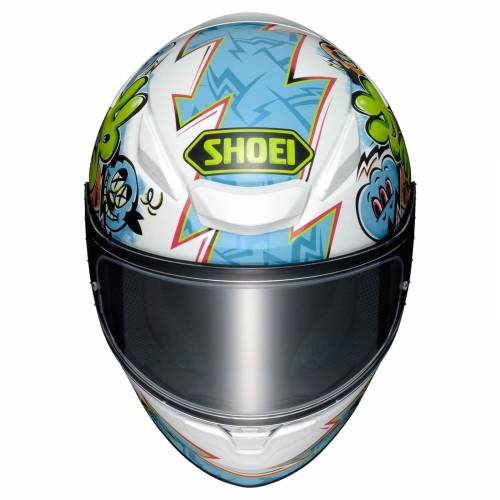 Cască Moto Integrală SHOEI NXR2 Mural TC-10 · Alb / Albastru / Verde 