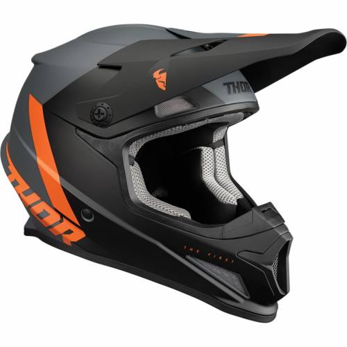 Cască Enduro - Cross THOR SECTOR CHEV · Negru / Gri / Portocaliu 