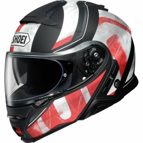 Cască Moto Flip-Up SHOEI NEOTEC-II JAUNT TC-1 · Negru / Alb / Roșu 