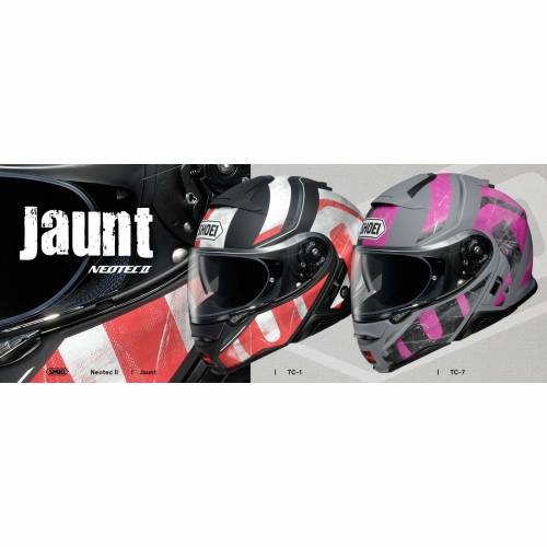 Cască Moto Flip-Up SHOEI NEOTEC-II JAUNT TC-1 · Negru / Alb / Roșu 