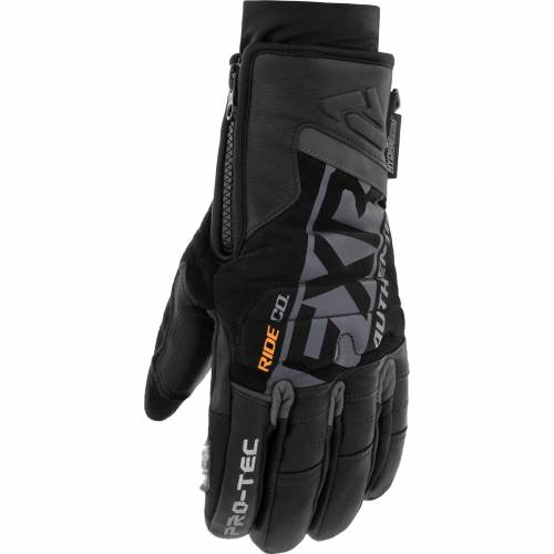 Mănuși Snowmobil FXR RACING PRO-TEC LEATHER · Negru / Gri 