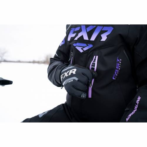 Geacă Snowmobil Damă FXR RACING ADRENALINE F.A.S.T. · Negru / Roz 