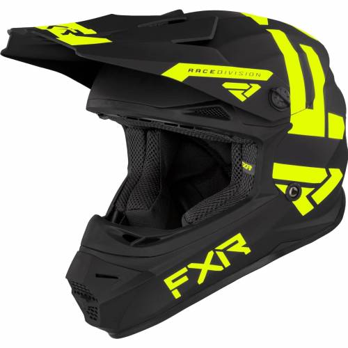 Cască Enduro - Cross Copii FXR RACING LEGION · Negru Mat / Galben-Fluo 