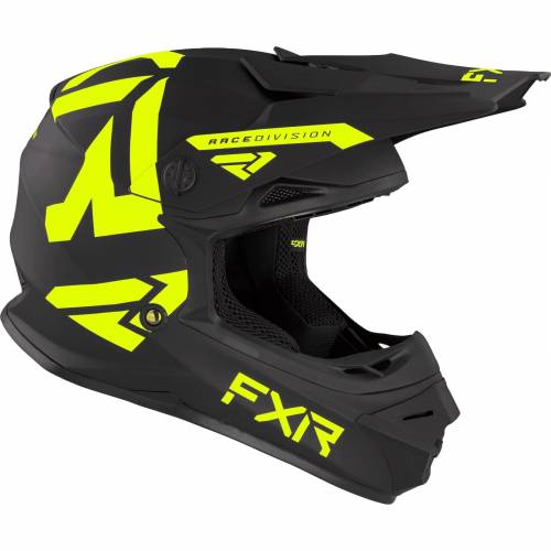 Cască Enduro - Cross Copii FXR RACING LEGION · Negru Mat / Galben-Fluo 
