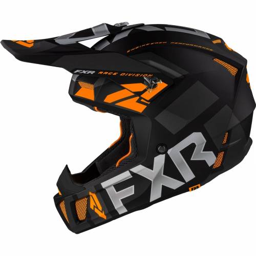 Cască Enduro - Cross - Snowmobil FXR RACING CLUTCH EVO · Negru / Portocaliu 