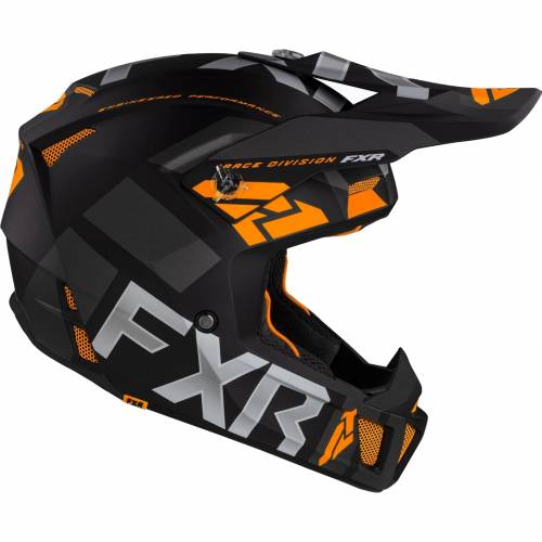 Cască Enduro - Cross - Snowmobil FXR RACING CLUTCH EVO · Negru / Portocaliu 