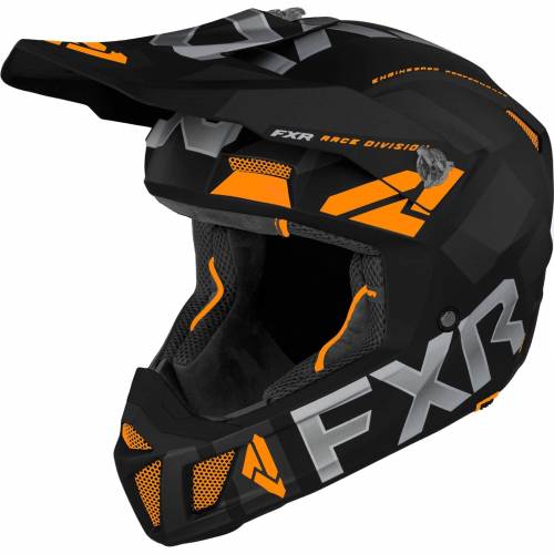 Cască Enduro - Cross - Snowmobil FXR RACING CLUTCH EVO · Negru / Portocaliu 