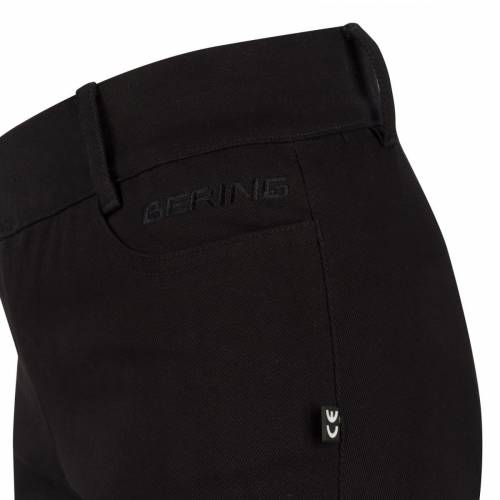 Blugi Moto Damă din Bumbac Elastic cu Întărituri Kevlar BERING LADY PEGGY · Negru 