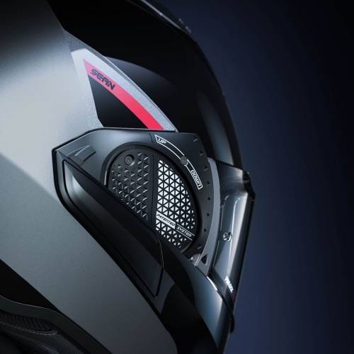 Cască Moto Modulară SHARK EVO GT SEAN · Alb / Negru / Roșu 